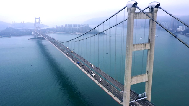 香港，青马桥的大雾天