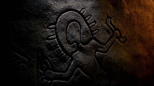 古代宇航员洞穴石刻