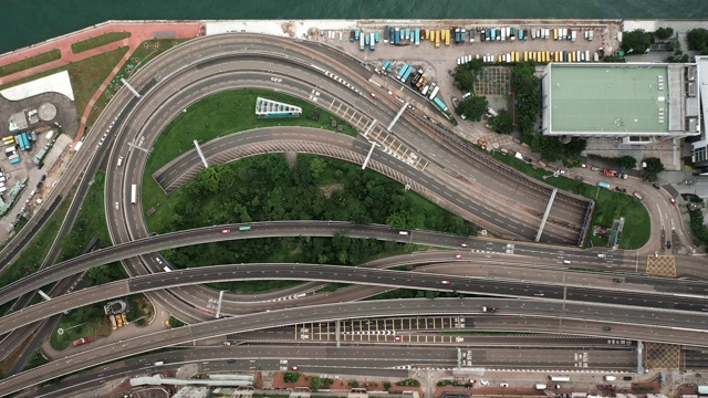 鸟瞰图:香港的交通