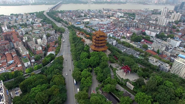 中国武汉市鸟瞰图