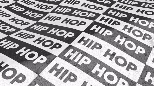 黑白背景，标题为“hip hop”