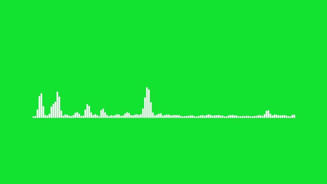 4K简单的均衡器在绿色背景。运动图形和动画背景。