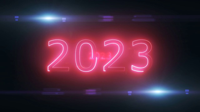 抽象循环2023年概念的黑色背景