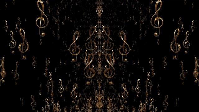 3d现实动画，高音谱号音乐背景循环