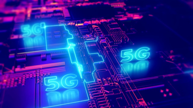 詳情圖-5G第五代蜂窩網絡技術。寬帶接入動畫4K超高清3D視頻循環(huán)概念。