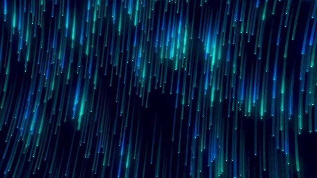 詳情圖-流星射擊，光速太空旅行，彩色發(fā)光的光雨，霓虹線背景動畫，數(shù)字簽名與許多火球從天空落下