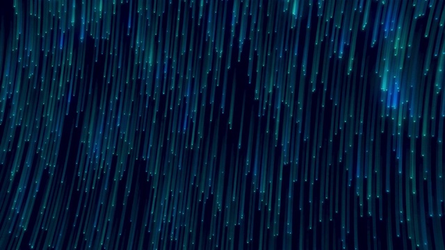 詳情圖-流星射擊，光速太空旅行，彩色發(fā)光的光雨，霓虹線背景動畫，數(shù)字簽名與許多火球從天空落下