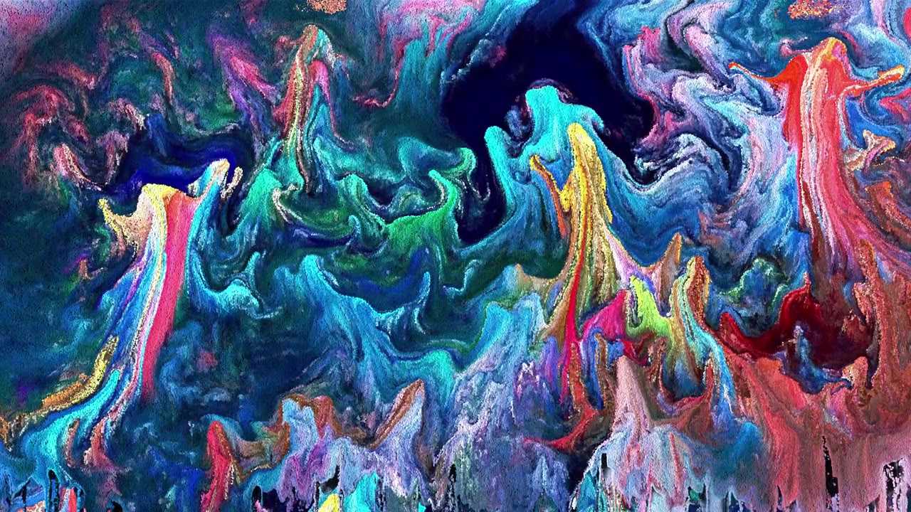 详情图-多色流体油墨运动背景