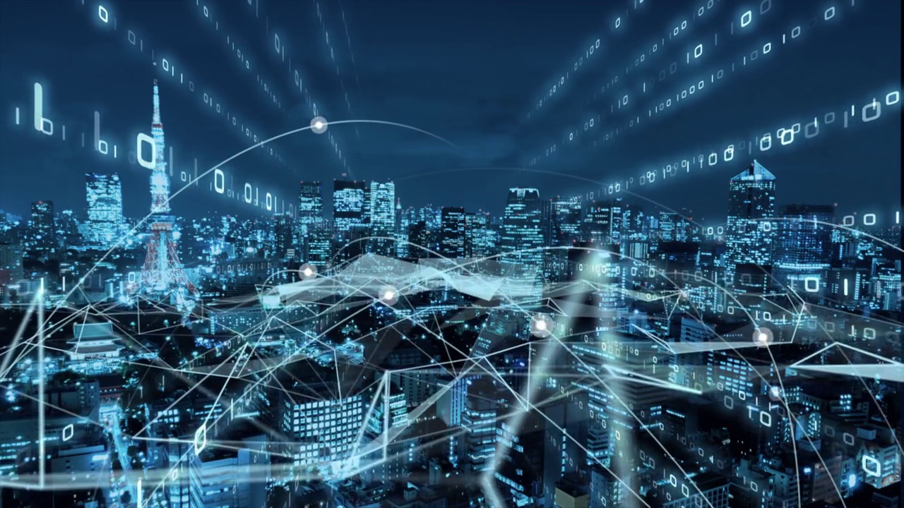 详情图-5G和人工智能技术，全球通信网络概念。业务图。全球业务。
