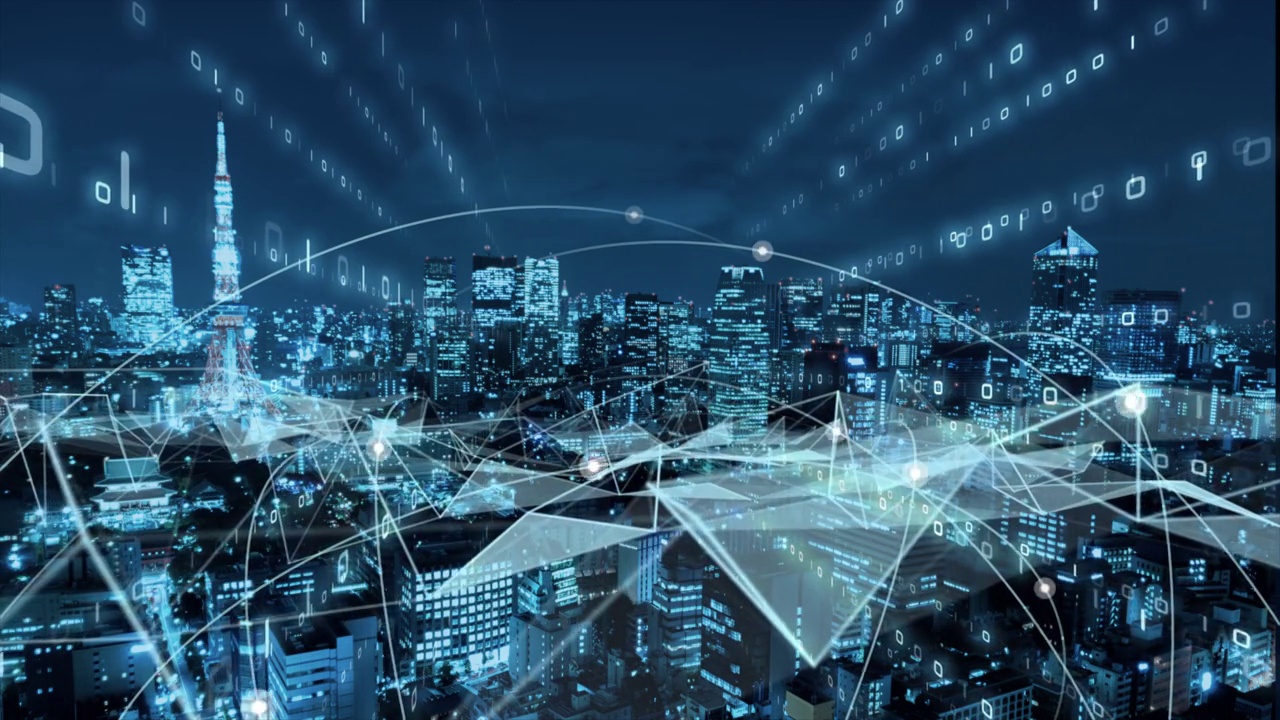 详情图-5G和人工智能技术，全球通信网络概念。业务图。全球业务。
