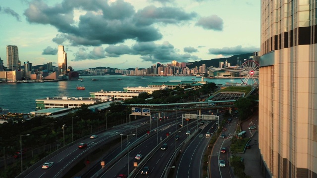詳情圖-香港的城市航拍，市中心的摩天大樓
