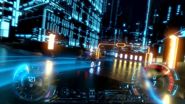3d假视频游戏。赛车模拟。夜晚的城市。特隆风格。第2部分。住房和城市发展部