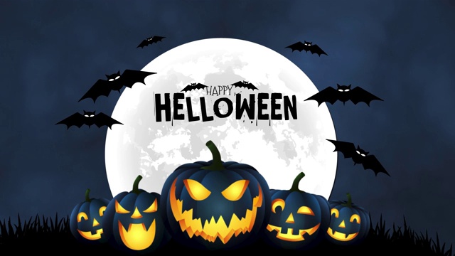 詳情圖-4K萬(wàn)圣節(jié)快樂(lè)的文字和背景