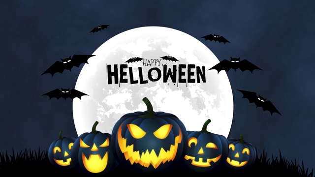 詳情圖-4K萬(wàn)圣節(jié)快樂(lè)的文字和背景