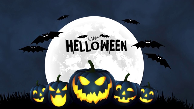 詳情圖-4K萬(wàn)圣節(jié)快樂(lè)的文字和背景