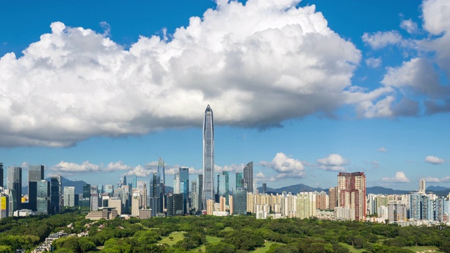 详情图-T/L,HA,WS,PAN深圳福田区天际线与移动云在白天/广东深圳，中国