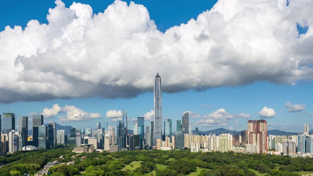 详情图-T/L,HA,WS,PAN深圳福田区天际线与移动云在白天/广东深圳，中国