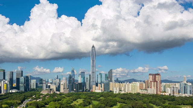 详情图-T/L,HA,WS,PAN深圳福田区天际线与移动云在白天/广东深圳，中国