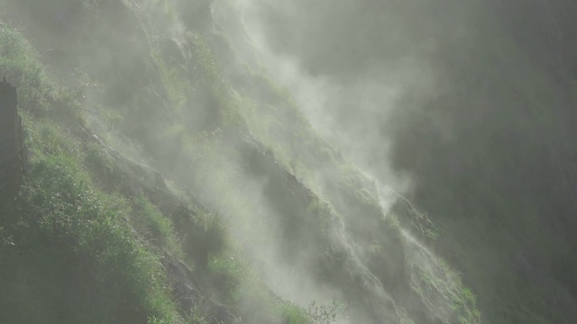 详情图-绿色的山谷形成于火山与烟尘土由硫化氢
