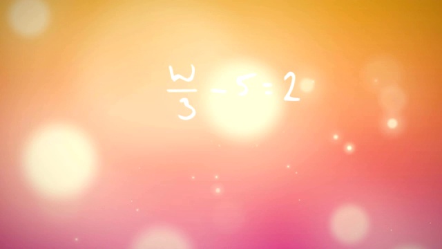 詳情圖-數(shù)字生成視頻的光點(diǎn)和數(shù)學(xué)方程移動(dòng)對(duì)橙色的背景