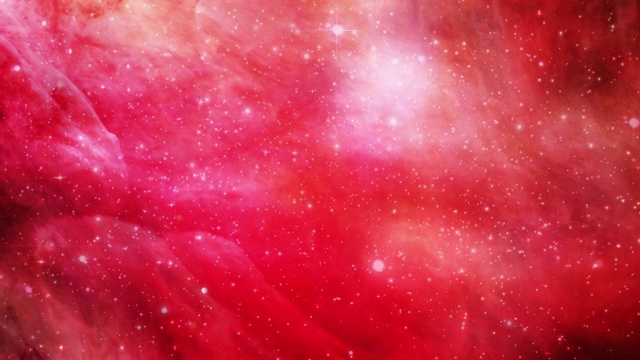 摘要无缝循环飞行在猎户座星云的运动镜头。4K 3D渲染美丽的循环背景飞过外层空间的科学电影场景，标题或预告片背景。