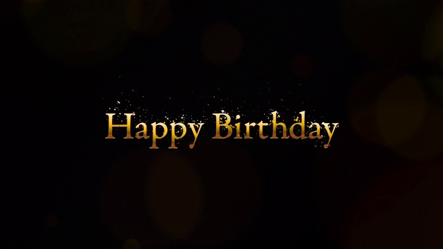 上面写着生日快乐的视频。