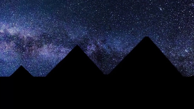 金字塔，星星，夜晚时光流逝