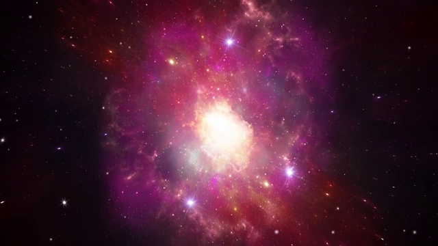 詳情圖-太空飛行進入星場。在宇宙中穿越一個空間星系，在宇宙大爆炸空間循環(huán)動畫。