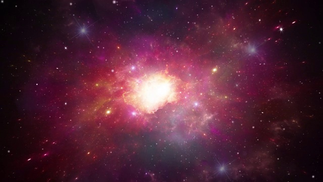 詳情圖-太空飛行進入星場。在宇宙中穿越一個空間星系，在宇宙大爆炸空間循環(huán)動畫。