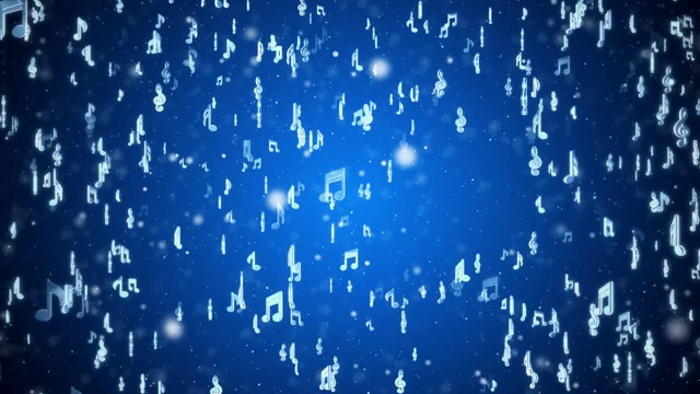 详情图-音乐符号音符，节拍移动无缝循环3D动画