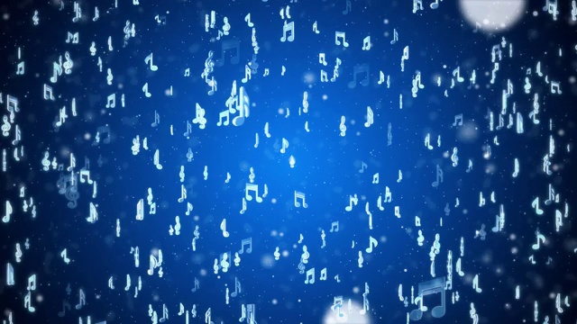 详情图-音乐符号音符，节拍移动无缝循环3D动画