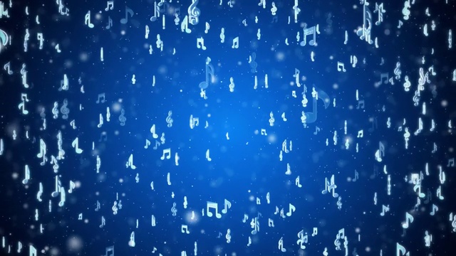 详情图-音乐符号音符，节拍移动无缝循环3D动画