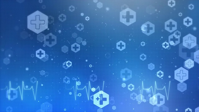 抽象几何回路背景。六边形设计医疗、科学和数字技术。