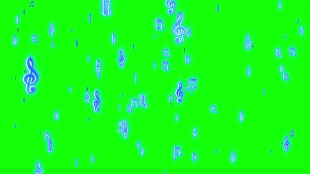 詳情圖-音樂音符符號粒子循環(huán)動畫。音符浮動。帶有耀斑的抽象背景。