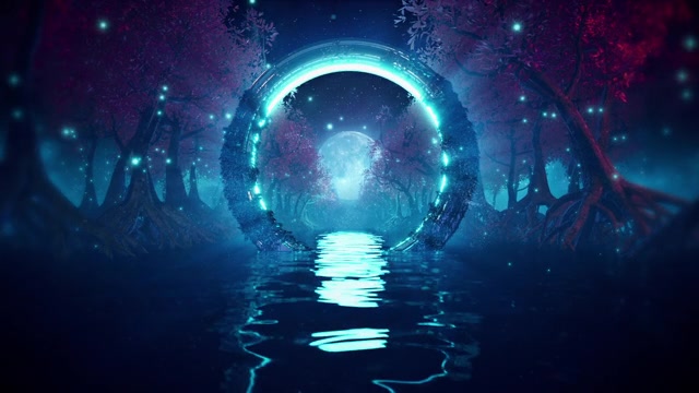 詳情圖-科幻未來(lái)森林無(wú)縫環(huán)紅樹(shù)林和外來(lái)技術(shù)