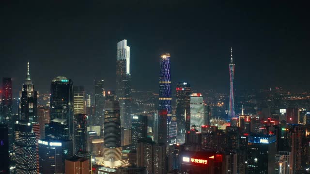 夜间交通鸟瞰图