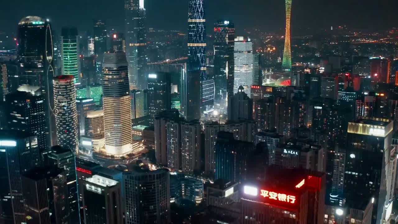 夜景鸟瞰图