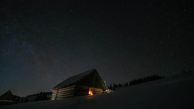 星星在夜空中划过