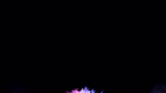粉蓝色粉末爆炸超级慢动作