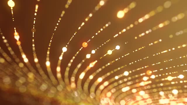 发光灯和金色优雅背景可循环4K