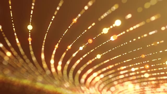 详情图-发光灯和金色优雅背景可循环4K