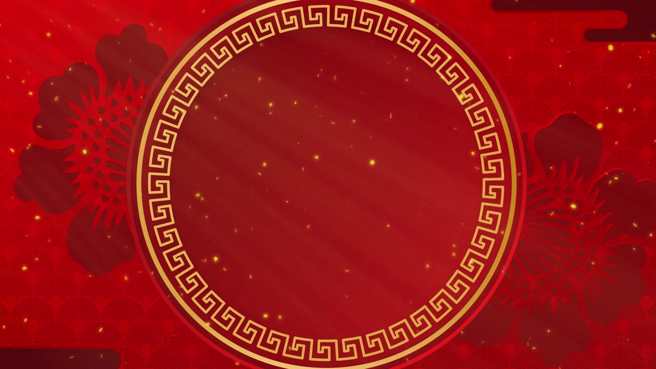 詳情圖-新年快樂。剪紙的風(fēng)格。中國裝飾經(jīng)典節(jié)日背景。傳統(tǒng)的農(nóng)歷年背景懸掛燈籠和鮮花。帶有復(fù)制空間的4K循環(huán)。