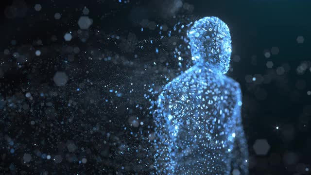数字化身-人工智能-蓝色，拷贝空间