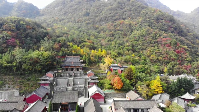 中国武当山无人机鸟瞰图
