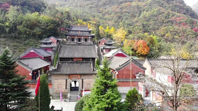 中国武当山无人机鸟瞰图
