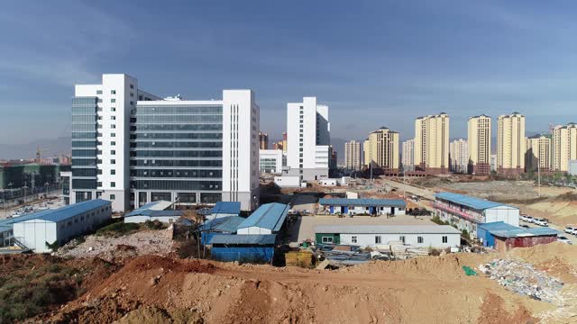航拍城市建筑4k超高清
