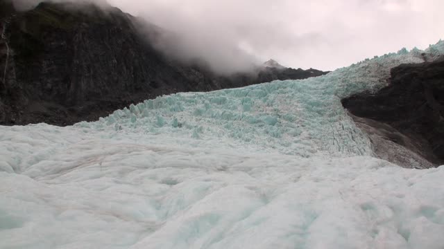 新西兰雪山全景。