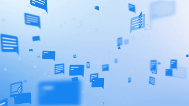 社交媒体演讲泡泡，4K循环背景视频