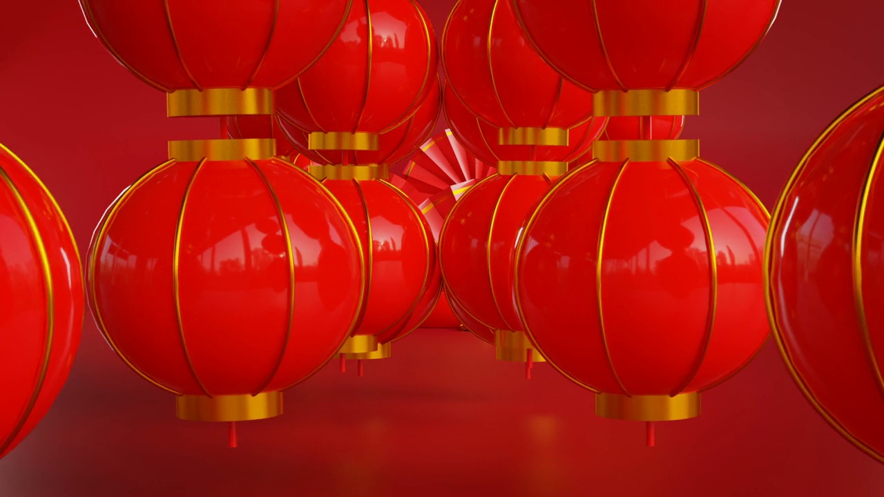 詳情圖-中文新年快樂，中文新年快樂文本翻譯3D渲染