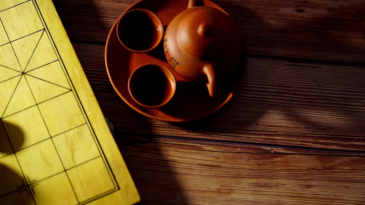 俯视图与中国象棋和中国茶